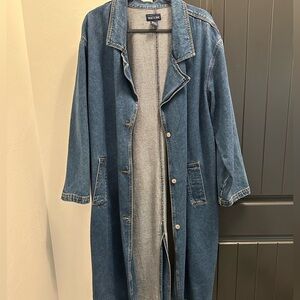 Baccini Women's Classic Blue Denim Long Jacket